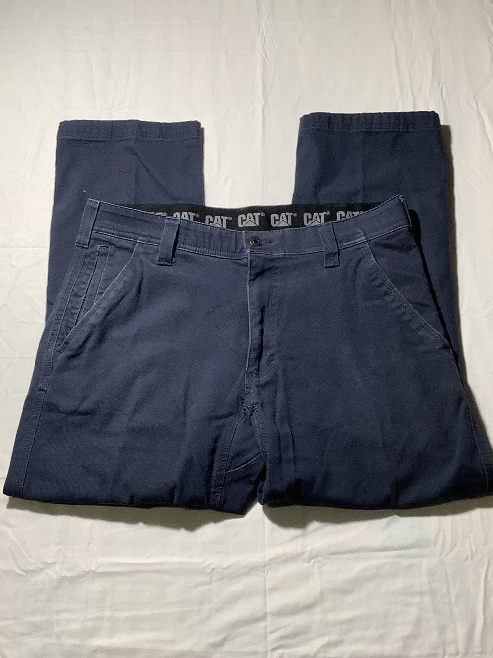 CAT Men's Navy Chino Pants – Classic Workwear Fit 34x29